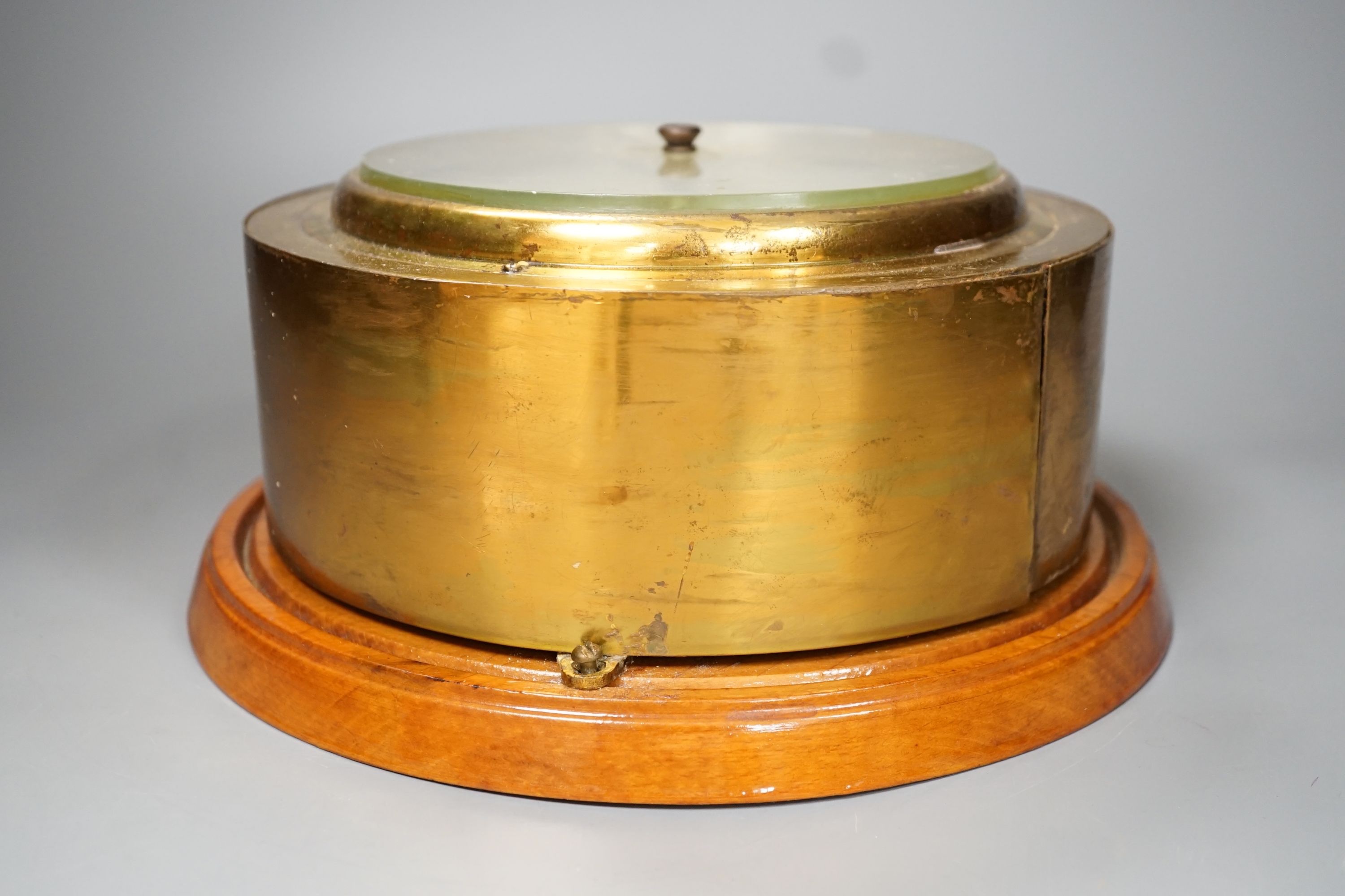 A 19th century bulkhead barometer - 25cm diameter